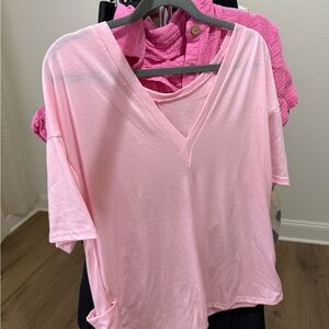Women's Pink Relaxed Tee romper